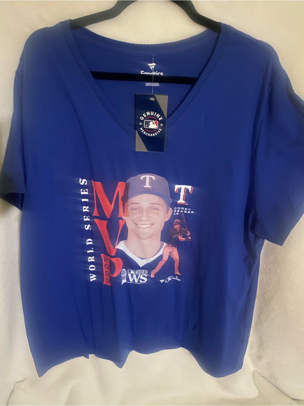 Fanatics Blue Texas Rangers World Series Graphic Tee